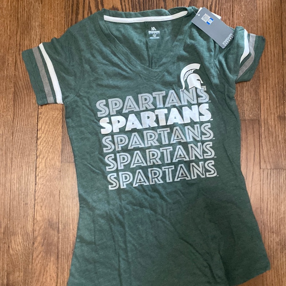 NWT Michigan State V neck Tee - S